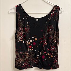 Vintage Black and Red Women's Tunic